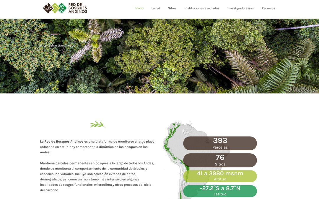 Nuevo diseño y actualización del portal de la Red de Bosques Andinos